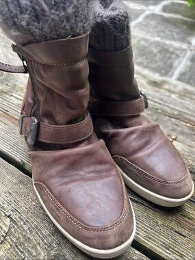 Brown Leather Rusted look Boots